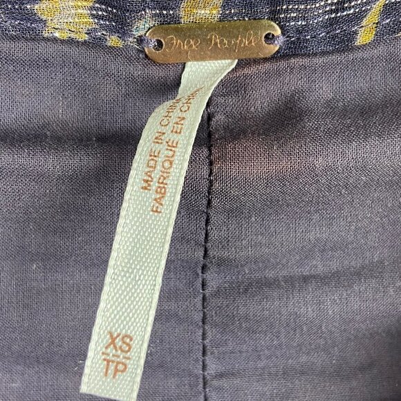 FREE PEOPLE | Purple & Yellow Floral Boho Tunic Dress XS - Picture 8 of 9